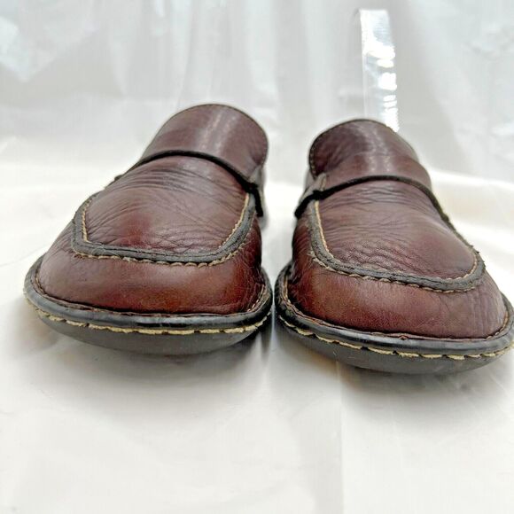 Born Women's Brown Leather Slip On Loafers Shoes Size 9 - Picture 3 of 9